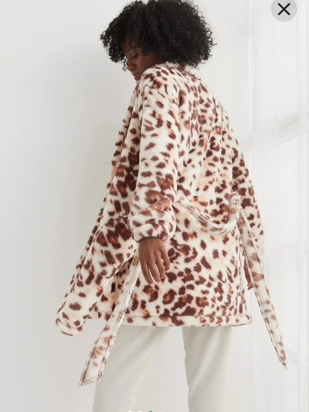 NWT Aerie Sherpa Robe Leapord print cozy comfy - Picture 4 of 6